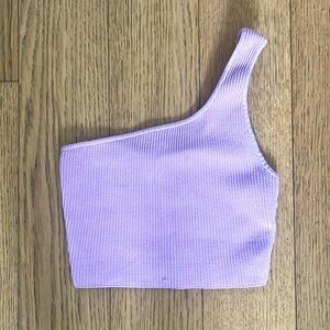 Aritzia babaton sculpted one shoulder top